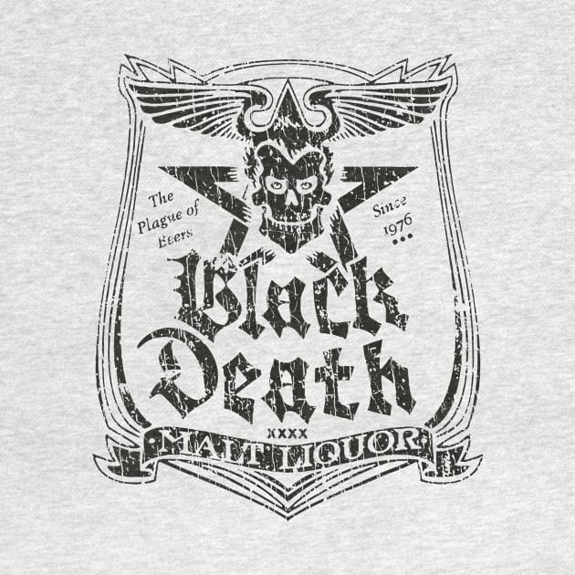 Black Death Malt Liquor 70s Black - VINTAGE RETRO STYLE by lekhartimah